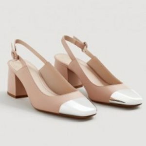 NWOT Mango cap toe heels